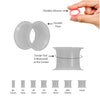 BodyJ4You 50PC Gauges Kit Ear Stretching Aftercare Jojoba Oil Wax | Flexible Tunnel Plugs Expander Tapers | 14G-12mm | Dark Blue Glitter Silicone Acrylic Plastic | Natural Recovery Solution - BodyJ4you