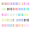 BodyJ4You 50PC Tongue Barbells Nipple Rings 14G Acrylic Ball Flexible Bar 25 Pairs Body Piercing Jewelry - BodyJ4you
