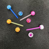 BodyJ4You 50PC Tongue Barbells Nipple Rings 14G Acrylic Ball Flexible Bar 25 Pairs Body Piercing Jewelry - BodyJ4you