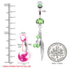 BodyJ4You 65 Belly Button Rings Barbells Aftercare Saline Cleanser Spray 14G Acrylic Steel Playboy Bunny Dangle Navel Women Girl Teen Body Bar Jewelry Gift Set - BodyJ4you