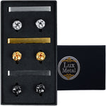 BodyJ4You 9PC Cufflinks Skinny Tie Clip Set Button Shirt Business Men Steel Jewelry Gift Box - BodyJ4you