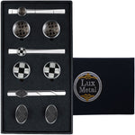 BodyJ4You 9PC Cufflinks Skinny Tie Clip Set Button Shirt Business Men Steel Jewelry Gift Box - BodyJ4you