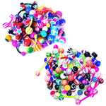 BodyJ4You Belly Rings Tongue Barbells Steel Flexible Bar 14G Acrylic Assorted Mix 25-100PC Jewelry - BodyJ4you