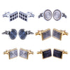 BodyJ4You Cufflink 12 Pairs Two Tone Classy Stylish Men's Cuff Links Elegant Gift Box - BodyJ4you
