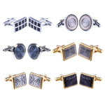 BodyJ4You Cufflink 12 Pairs Two Tone Classy Stylish Men's Cuff Links Elegant Gift Box - BodyJ4you