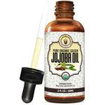 BodyJ4You Jojoba Oil - Organic USDA 100% Pure Natural - Moisturizing Oil Face, Hair, Skin Nails - Cold Pressed, Unrefined, Anti-Aging - Men Women All Skin Types - 2 Fl Oz - BodyJ4you