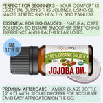 BodyJ4You Jojoba Oil Piercing Aftercare - Stretched Ear Gauges Tragus Nose Septum Lip Navel - Natural Recovery Skin Moisturizer - 100% USDA Organic Pure Unrefined Wax - Pack of 24 - BodyJ4you