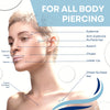 BodyJ4You Piercing Aftercare Drops - Saline Cleanser Natural Recovery Solution - Ear Gauges Nose Lip Belly Button - Wound Wash Keloid Treatment Bump Removal - Sea Salt Aloe Rosemary - Pack of 24 - BodyJ4you