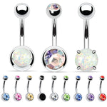 12 Pieces Belly Button Ring Curved Barbell Piercing Jewelry Gift Box