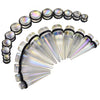 24PC Big Gauges Kit Ear Stretching 00G-20mm Multicolor Acrylic Tapers Plugs Piercing Set