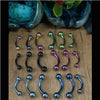 Curved Barbell Multicolor Steel 14G 16G Eyebrow Tragus Nipple Daith Septum Lip - BodyJ4you