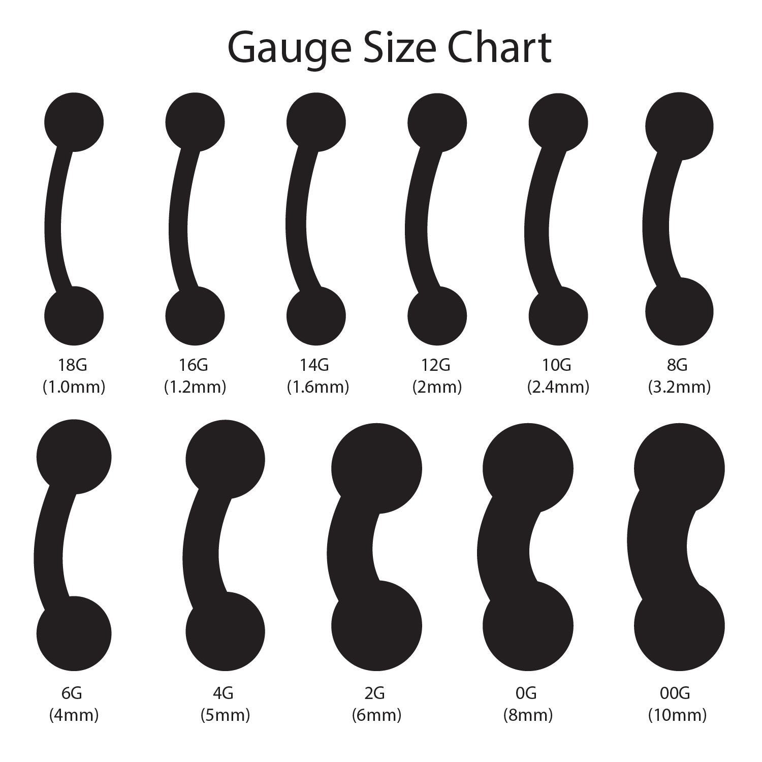 Tragus earring discount gauge size