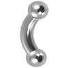 Curved Barbell Steel 00G-18G Eyebrow Tragus Nipple Daith Septum Lip Genital - BodyJ4you