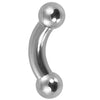 Curved Barbell Steel 00G-18G Eyebrow Tragus Nipple Daith Septum Lip Genital - BodyJ4you