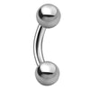 Curved Barbell Steel 00G-18G Eyebrow Tragus Nipple Daith Septum Lip Genital - BodyJ4you