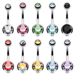 12 Pieces Belly Button Ring Curved Barbell Piercing Jewelry Gift Box