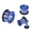 Ear Tunnel Plugs Single Flare Gauges 00G-8G Blue Flesh Earrings Stretching Jewelry - BodyJ4you