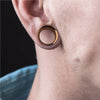 Ear Tunnel Plugs Single Flare Gauges 20MM-14G Rose Goldtone Flesh Stretching Jewelry - BodyJ4you