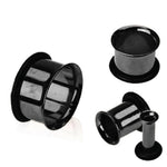 Ear Tunnel Plugs Single Flare Gauges 25MM-14G Black Flesh Earrings Stretching Jewelry - BodyJ4you