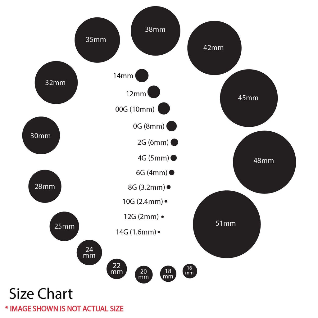 Ear Gauge Sizes Explained in Full  Customplugscom  Custom Plugs