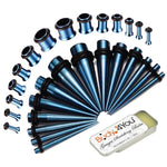 29PC Gauges Kit Ear Stretching Aftercare Balm 12G-0G Surgical Steel Tunnel Plugs Tapers