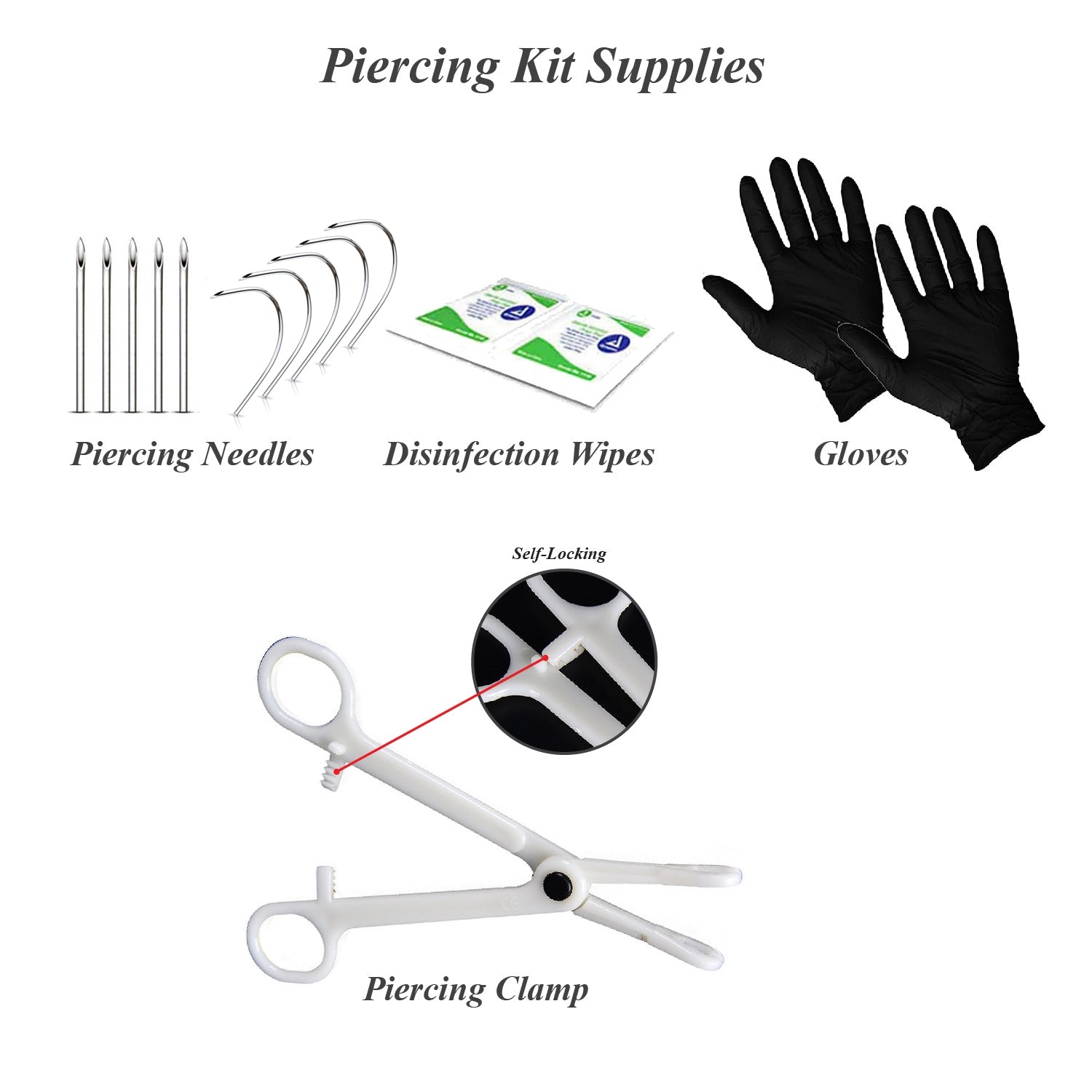 36PC PRO Body Piercing Kit (14G, 16G)