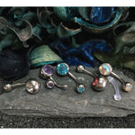 12 Pieces Belly Button Ring Curved Barbell Piercing Jewelry Gift Box