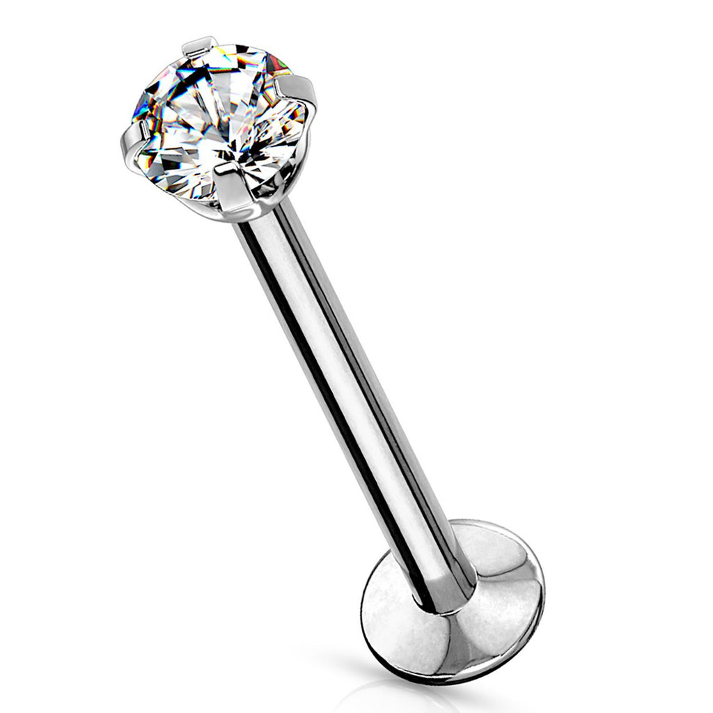 Labret Stud Tragus Earring 16G 18G 20G Threadless Push In Surgical