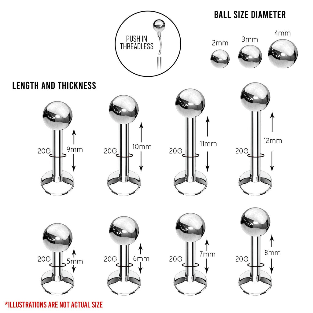 Labret jewelry deals 16g