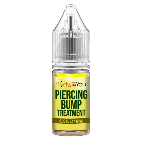 Piercing Bump Aftercare Treatment | Skin Mark Removal Keloid Soothing | Ear Lobe Tragus Nose Lip Nipple | Natural Solution Oil Drops Bottle | 0.33 Fl Oz (10ml) - BodyJ4you