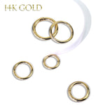 Piercing Ring 14G Hinged Clicker Segment Hoop 14Kt. Solid Gold Nose Septum Tragus Daith Ear - BodyJ4you