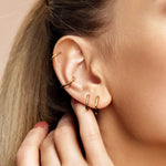 Piercing Ring 14G Hinged Clicker Segment Hoop 14Kt. Solid Gold Nose Septum Tragus Daith Ear - BodyJ4you