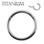 Piercing Ring 14G Hinged Clicker Segment Hoop Implant Grade Titanium Nose Septum Tragus Daith Ear - BodyJ4you