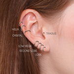Piercing Ring 14G Hinged Clicker Segment Hoop Implant Grade Titanium Nose Septum Tragus Daith Ear - BodyJ4you