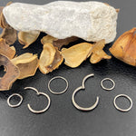 Piercing Ring 14G Hinged Clicker Segment Hoop Implant Grade Titanium Nose Septum Tragus Daith Ear - BodyJ4you
