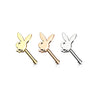 Playboy Bunny Nose Stud Ring 20G Surgical Steel Nostril Girl Women Authentic Piercing Jewelry - BodyJ4you
