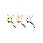 Playboy Bunny Nose Stud Ring 20G Surgical Steel Nostril Girl Women Authentic Piercing Jewelry - BodyJ4you