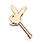 Playboy Bunny Nose Stud Ring 20G Surgical Steel Nostril Girl Women Authentic Piercing Jewelry - BodyJ4you