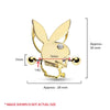 Playboy Nipple Bar Bunny Crystals Double Tier Shields Goldtone 14G Jewelry 2PCS - BodyJ4you