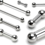 Straight Barbell Stainless Steel 00G-18G Nipple Ear Lobe Genital Body Piercing Jewelry - BodyJ4you