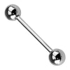 Straight Barbell Stainless Steel 14G-16G Industrial Body Piercing Jewelry - BodyJ4you