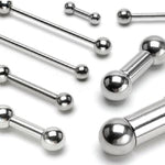 Straight Barbell Stainless Steel 14G-16G Industrial Body Piercing Jewelry - BodyJ4you