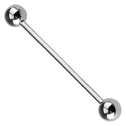 Straight Barbell Stainless Steel 14G-16G Industrial Body Piercing Jewelry - BodyJ4you