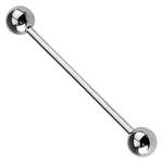 Straight Barbell Stainless Steel 14G-16G Industrial Body Piercing Jewelry - BodyJ4you