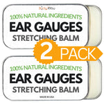 Stretched Ear Balm Piercing Aftercare | Tunnel Plug Taper Gauges Expander Earrings | Natural Recovery Solution Vegan | Jojoba Castor Oil Vitamins - BodyJ4you